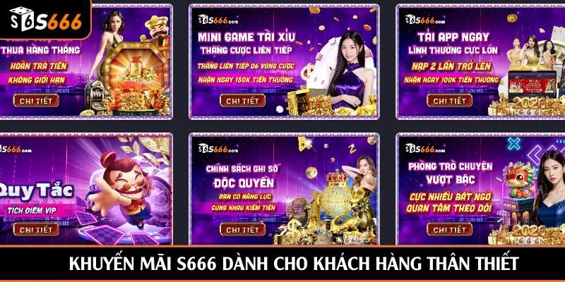 Những phần thưởng theo mỗi sảnh tại S666